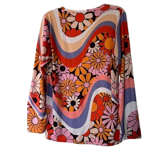 Bohemian Hippie Floral Long Sleeve Top - Picture 8 of 8